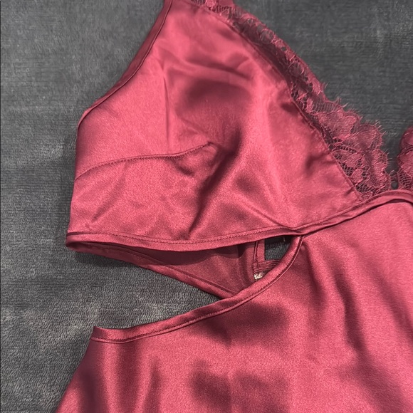 2/$10💕Victoria's Secret Deep Wine Satin Chemise - Picture 5 of 10